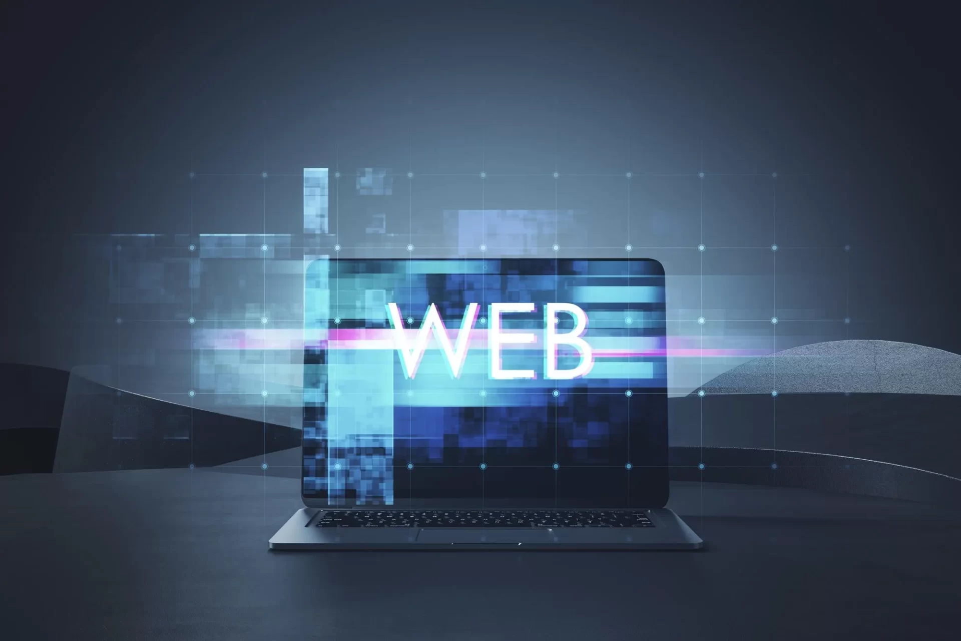 Developer working on web application